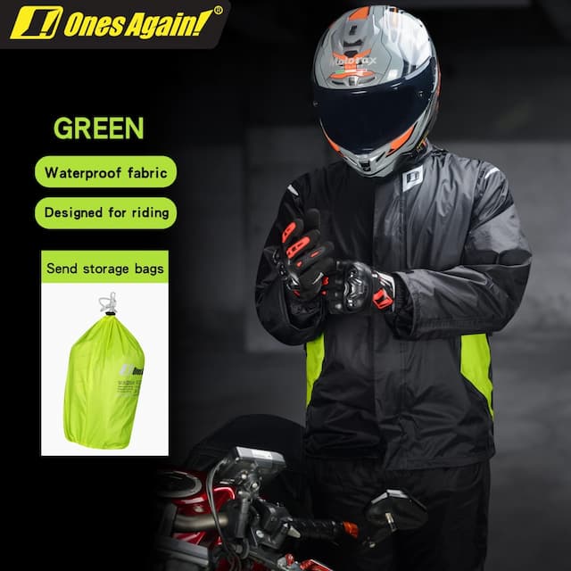 Once Again SJ08 Genuine Raincoat Motorcycle High Water Pressure Breathable Waterproof Durable Raincoat
