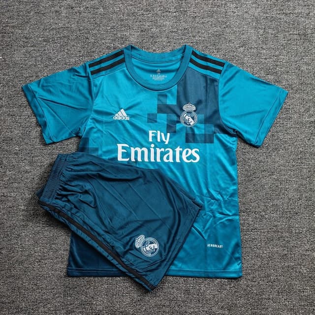 Real Madrid 2017-2018 Retro Third Kit Kids